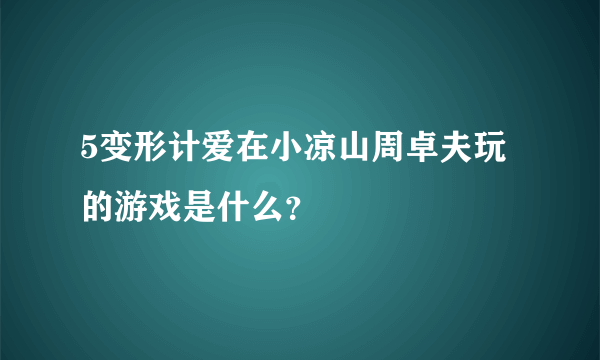 5变形计爱在小凉山周卓夫玩的游戏是什么？