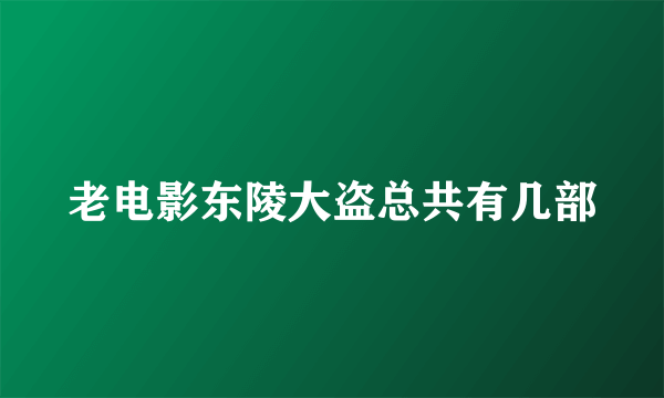 老电影东陵大盗总共有几部