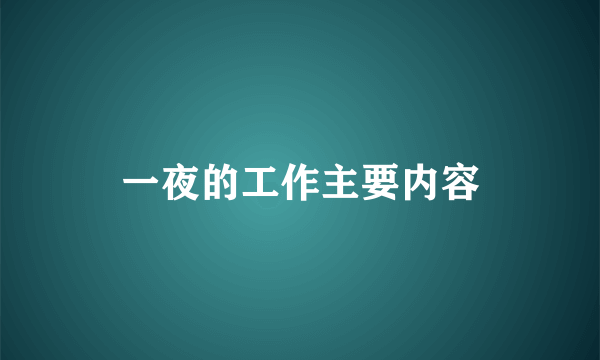 一夜的工作主要内容