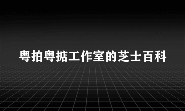 粤拍粤掂工作室的芝士百科