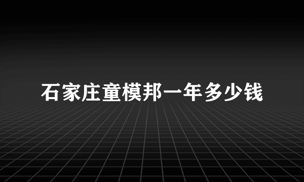 石家庄童模邦一年多少钱