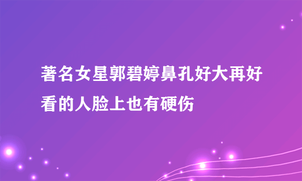 著名女星郭碧婷鼻孔好大再好看的人脸上也有硬伤