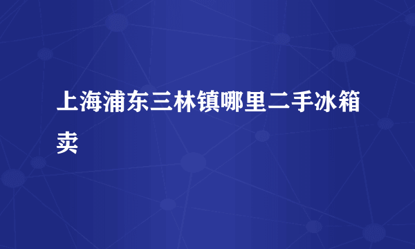 上海浦东三林镇哪里二手冰箱卖