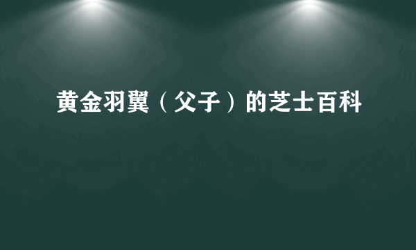 黄金羽翼（父子）的芝士百科