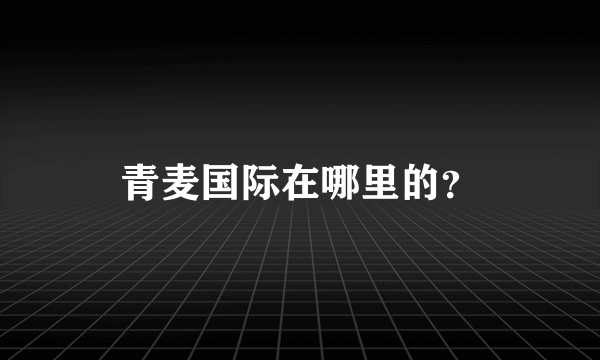 青麦国际在哪里的？