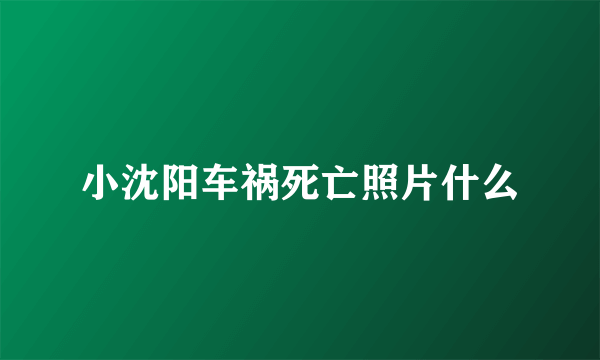 小沈阳车祸死亡照片什么