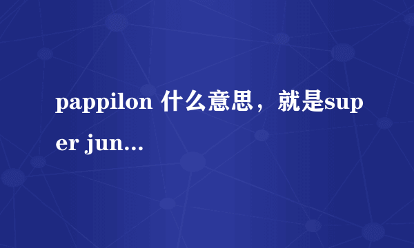 pappilon 什么意思，就是super junior六辑的歌名，是什么意思