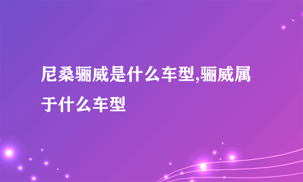 尼桑骊威是什么车型,骊威属于什么车型