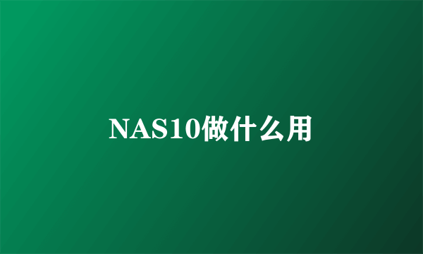 NAS10做什么用