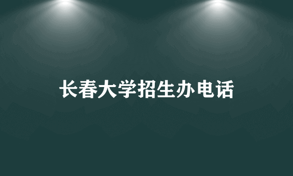 长春大学招生办电话