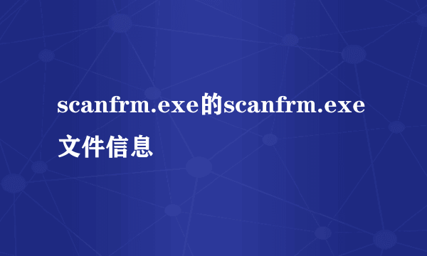 scanfrm.exe的scanfrm.exe文件信息