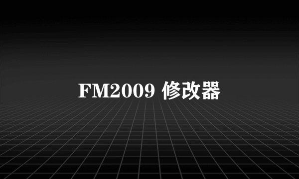 FM2009 修改器