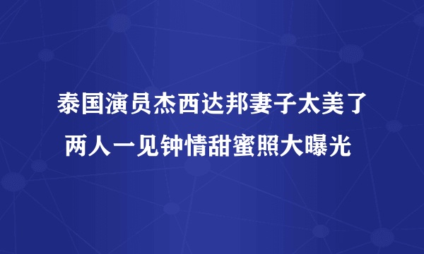 泰国演员杰西达邦妻子太美了 两人一见钟情甜蜜照大曝光