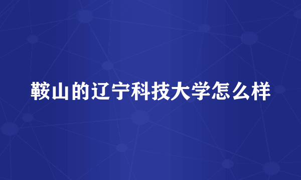 鞍山的辽宁科技大学怎么样