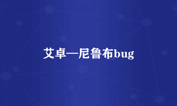 艾卓—尼鲁布bug