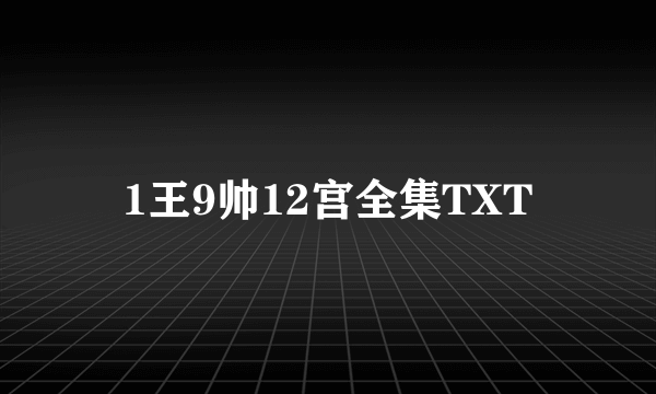 1王9帅12宫全集TXT