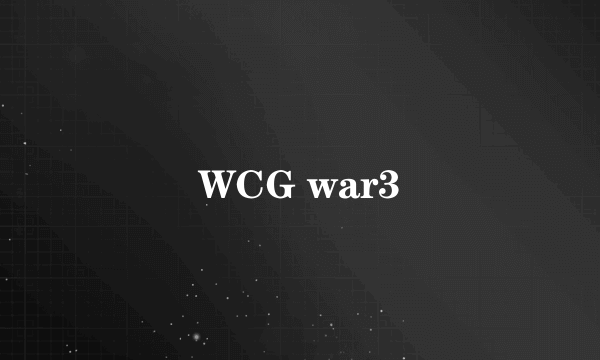 WCG war3