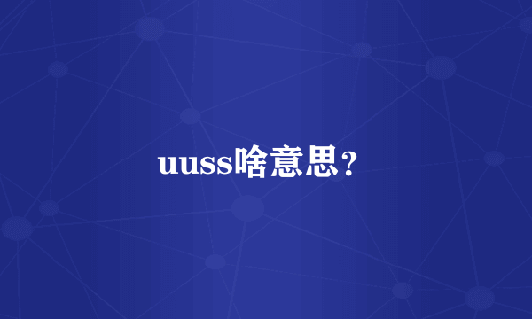 uuss啥意思？