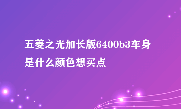 五菱之光加长版6400b3车身是什么颜色想买点