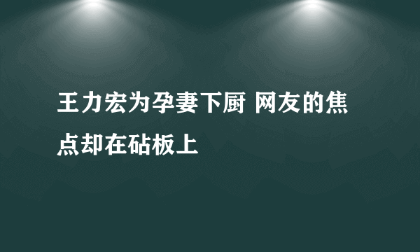 王力宏为孕妻下厨 网友的焦点却在砧板上