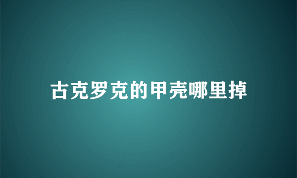 古克罗克的甲壳哪里掉