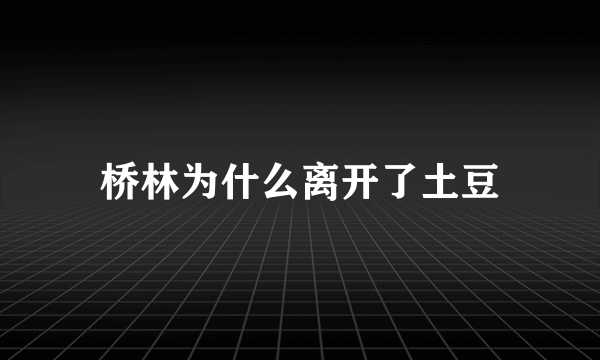 桥林为什么离开了土豆