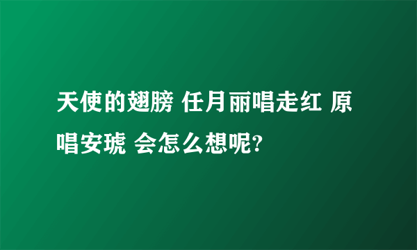 天使的翅膀 任月丽唱走红 原唱安琥 会怎么想呢?