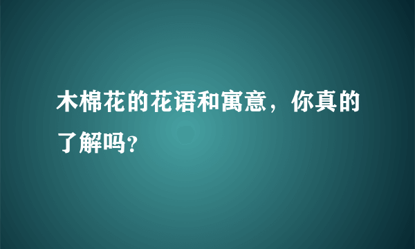 木棉花的花语和寓意，你真的了解吗？