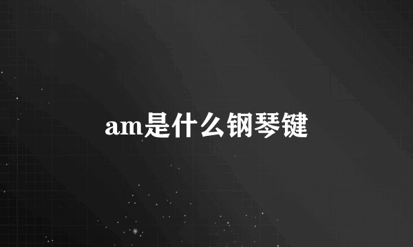 am是什么钢琴键