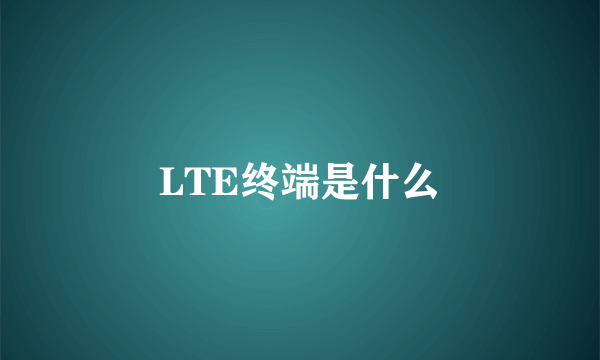 LTE终端是什么