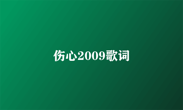 伤心2009歌词