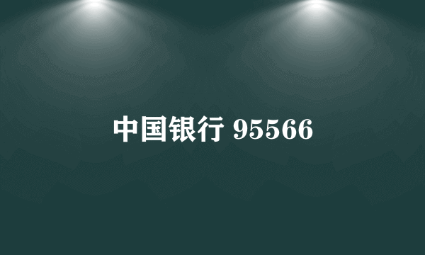 中国银行 95566