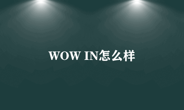 WOW IN怎么样