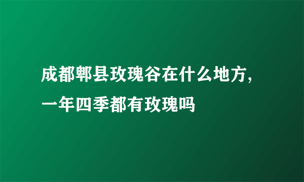 成都郫县玫瑰谷在什么地方,一年四季都有玫瑰吗