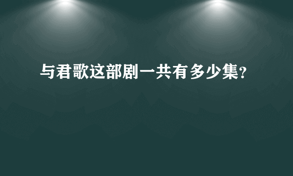 与君歌这部剧一共有多少集？