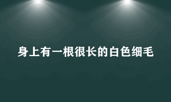 身上有一根很长的白色细毛