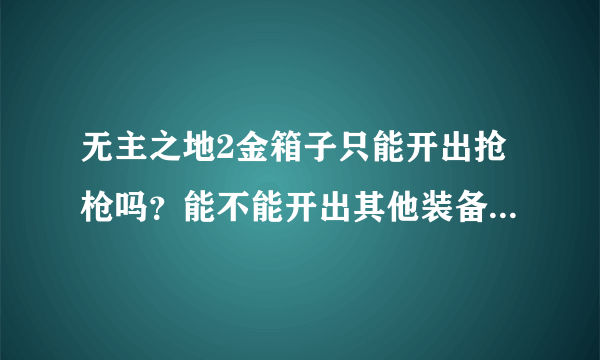 无主之地2金箱子只能开出抢枪吗？能不能开出其他装备？比如护盾之类的