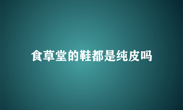 食草堂的鞋都是纯皮吗