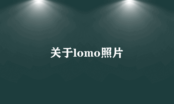 关于lomo照片