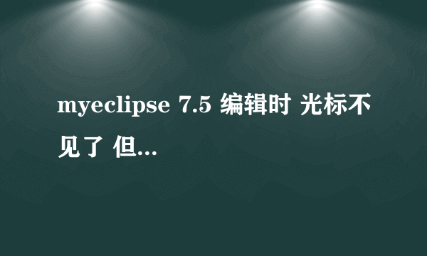 myeclipse 7.5 编辑时 光标不见了 但是可以输入