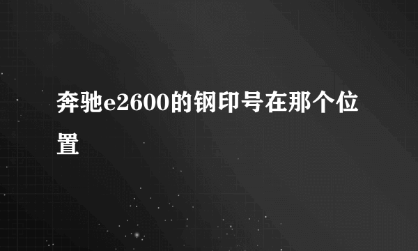 奔驰e2600的钢印号在那个位置