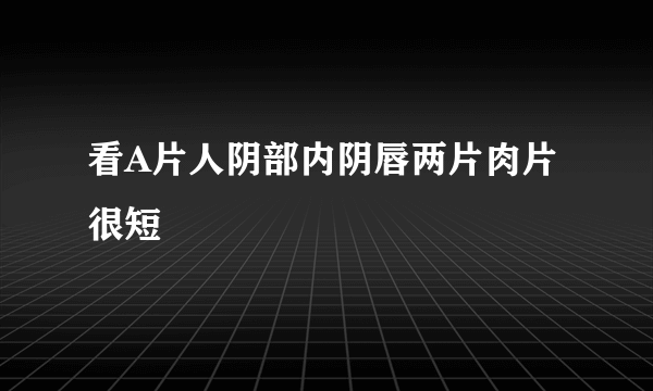 看A片人阴部内阴唇两片肉片很短