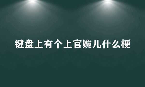 键盘上有个上官婉儿什么梗