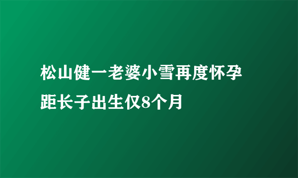 松山健一老婆小雪再度怀孕 距长子出生仅8个月