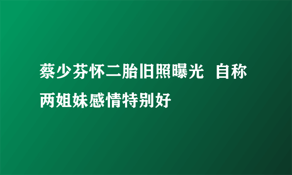 蔡少芬怀二胎旧照曝光  自称两姐妹感情特别好