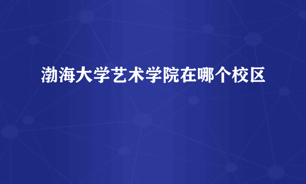 渤海大学艺术学院在哪个校区