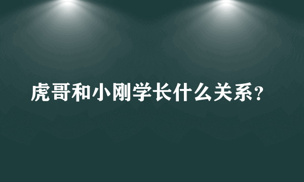 虎哥和小刚学长什么关系？