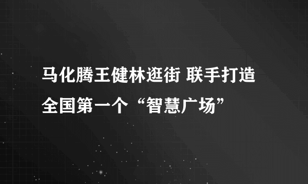 马化腾王健林逛街 联手打造全国第一个“智慧广场”