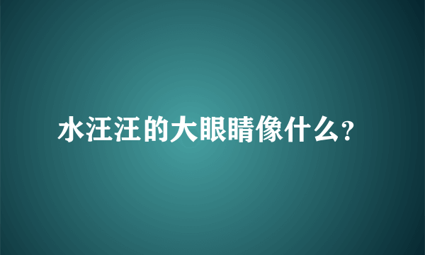 水汪汪的大眼睛像什么？