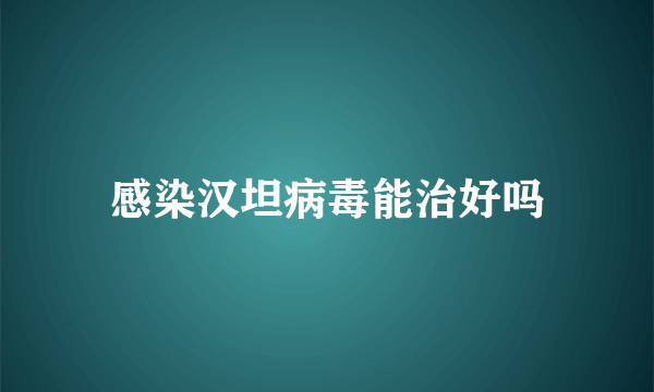 感染汉坦病毒能治好吗